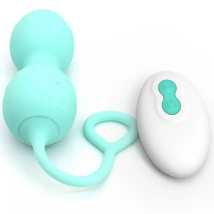 ARMONY - BLOSSOMS PESAS VAGINALES VIBRADOR CONTROL REMOTO 10 VIBRACIONES VERDE - Nuvica