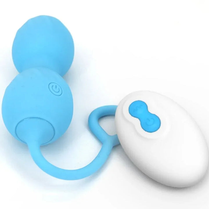 ARMONY - BLOSSOMS PESAS VAGINALES VIBRADOR CONTROL REMOTO 10 VIBRACIONES AZUL - Nuvica