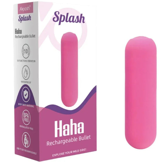 ARMONY - SPLASH HAHA BALA VIBRADORA SILICONA 10 VIBRACIONES 75 X 19 CM ROSA - Nuvica