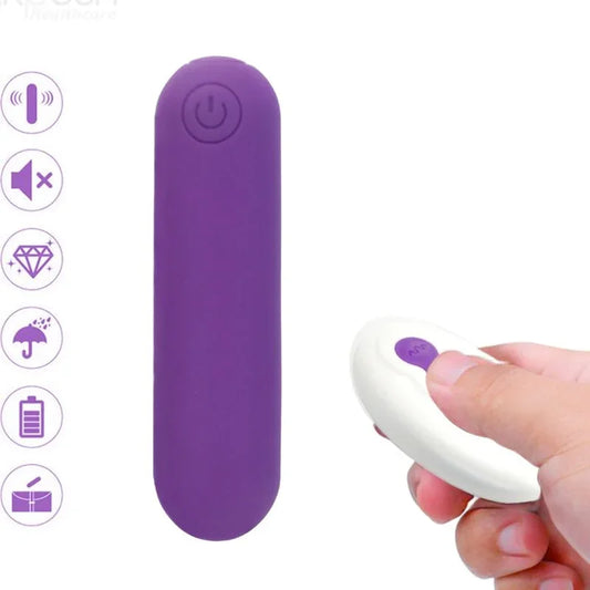 ARMONY - SPLASH JOLINE BALA VIBRADORA SILICONA CONTROL REMOTO 10 VIBRACIONES 6.5 X 1.5 CM MORADO - Nuvica