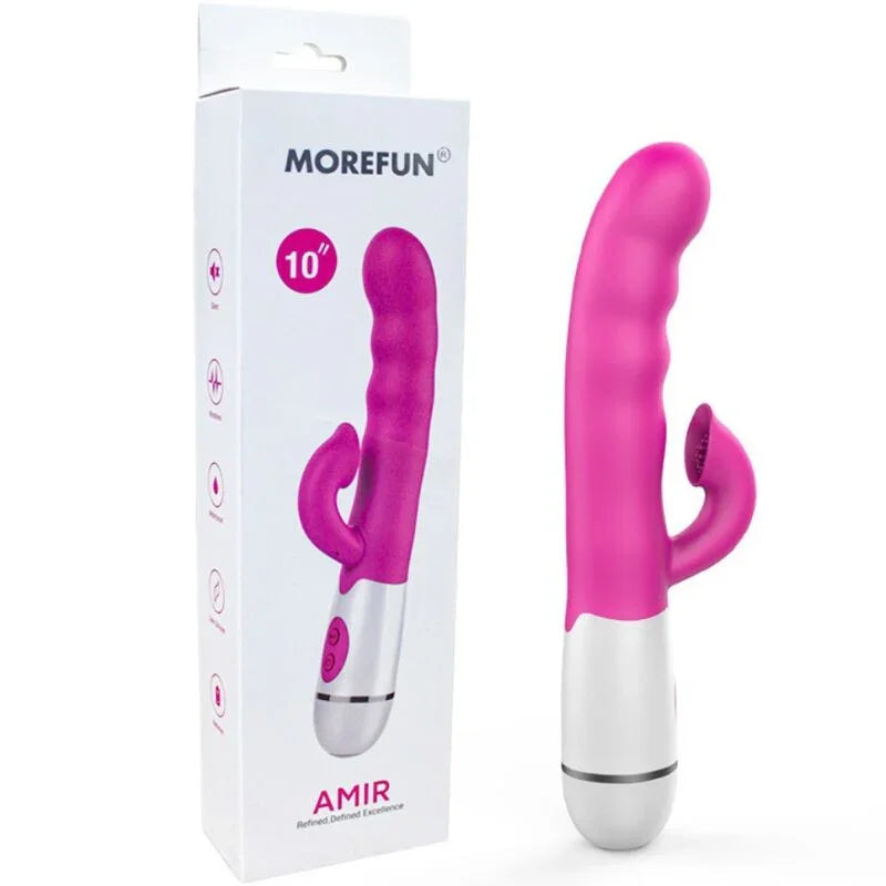 ARMONY - AMIR VIBRADOR MULTIFUNCION CON LENGUA ESTIMULADORA 16 VELOCIDADES ROSA - Nuvica