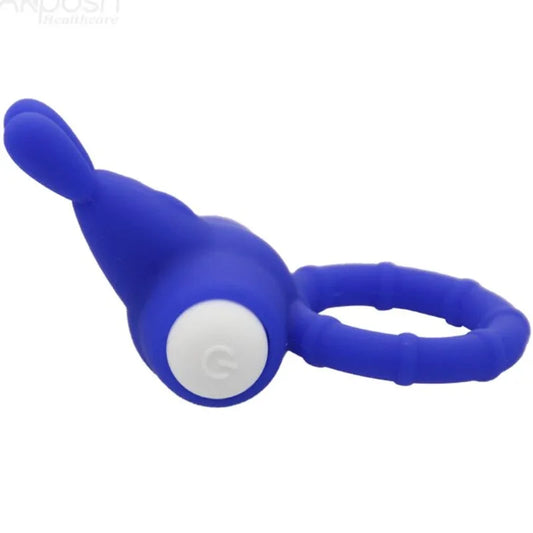 ARMONY - MS BUNNY ANILLO VIBRADOR SILICONA AZUL - Nuvica