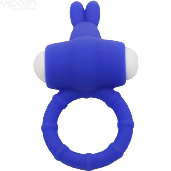 ARMONY - MS BUNNY ANILLO VIBRADOR SILICONA AZUL - Nuvica