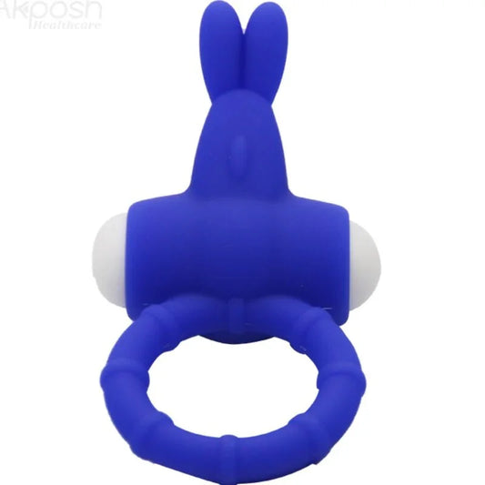 ARMONY - MS BUNNY ANILLO VIBRADOR SILICONA AZUL - Nuvica