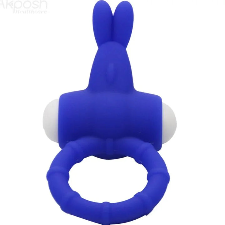 ARMONY - MS BUNNY ANILLO VIBRADOR SILICONA AZUL - Nuvica