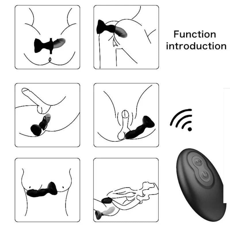ARMONY - EXTREME A BLOOM ROSA VIBRADOR & PLUG ANAL CONTROL REMOTO NEGRO - Nuvica