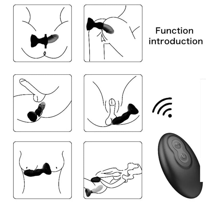 ARMONY - EXTREME A BLOOM ROSA VIBRADOR & PLUG ANAL CONTROL REMOTO NEGRO - Nuvica