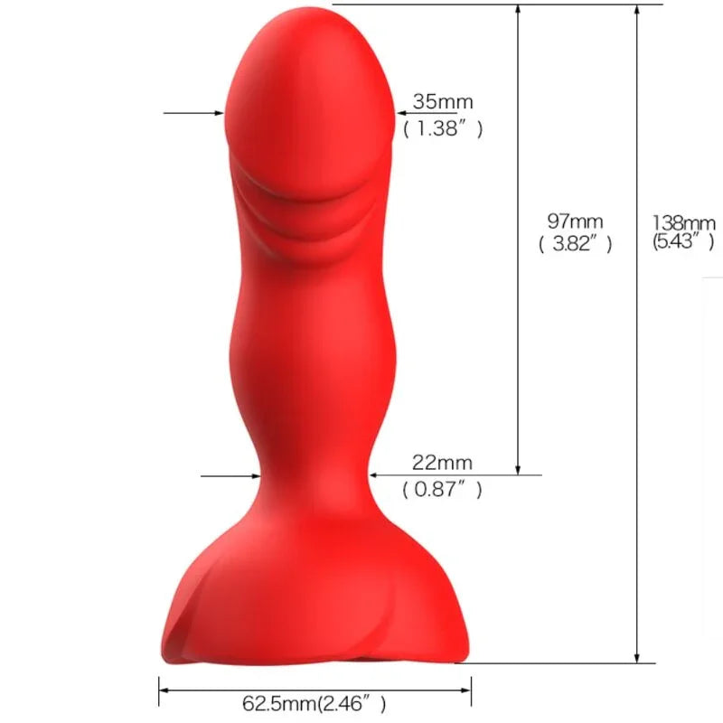 ARMONY - EXTREME A BLOOM ROSA VIBRADOR & PLUG ANAL CONTROL REMOTO ROJO - Nuvica