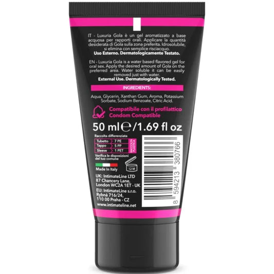 INTIMATELINE LUXURIA - GOLA GEL ORAL CEREZA 50 ML - Nuvica