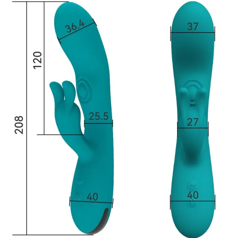 ARMONY - DANCING BUNNY VIBRADOR RABBIT 10 VELOCIDADES VERDE - Nuvica