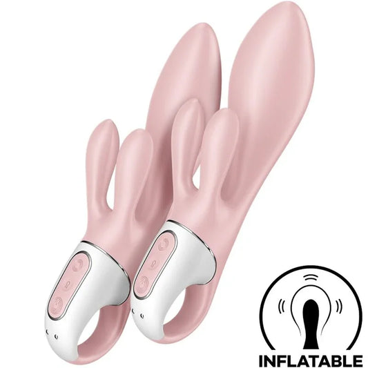 SATISFYER - AIR PUMP BUNNY 3 INFLABLE VIBRADOR RABBIT ROSA - Nuvica