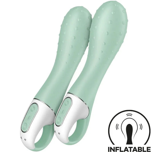 SATISFYER - AIR PUMP VIBRADOR 3 INFLABLE PUNTO G MENTA - Nuvica