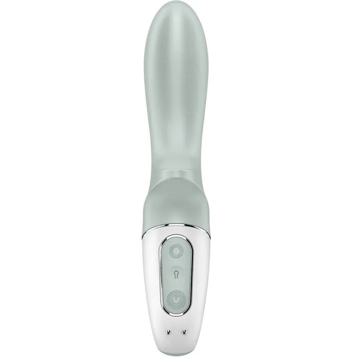 SATISFYER - AIR PUMP BOOTY 3 VIBRADOR ANAL INFLABLE VERDE GRIS - Nuvica