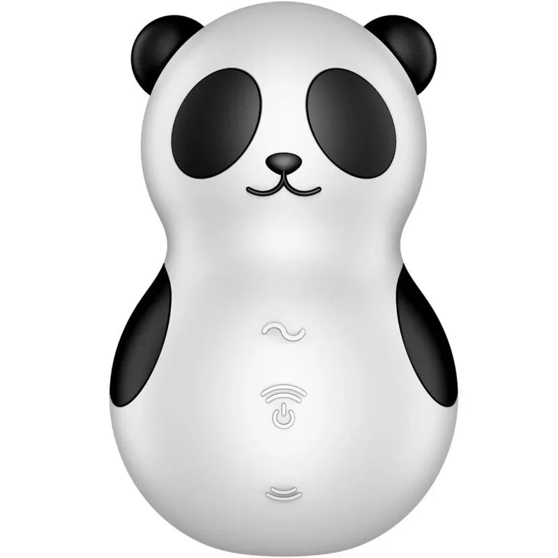 SATISFYER - POCKET PANDA ESTIMULADOR & VIBRADOR BLANCO Y NEGRO - Nuvica