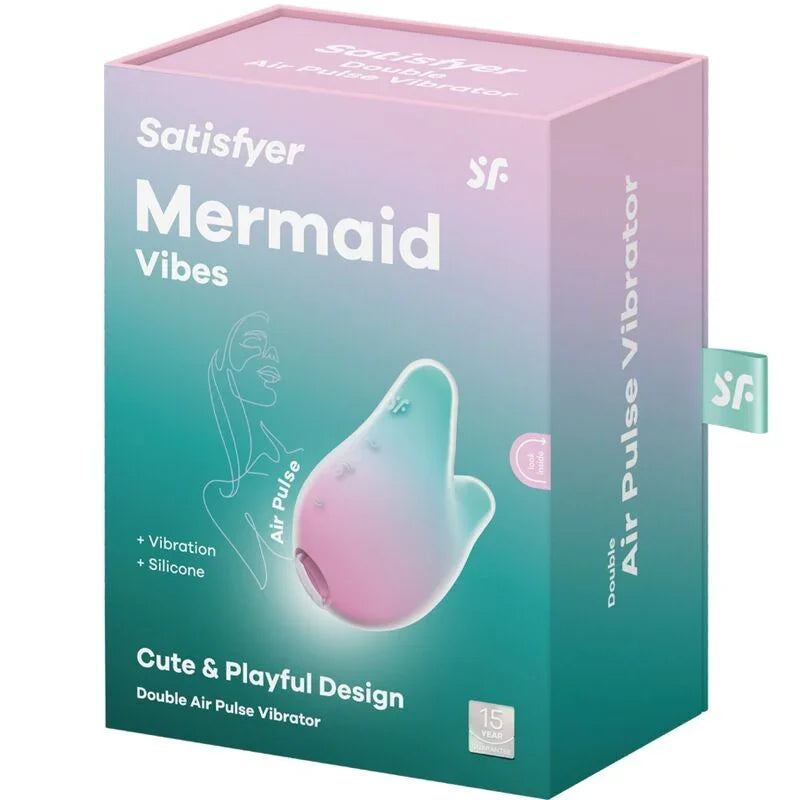 SATISFYER - MERMAID VIBES ESTIMULADOR & VIBRADOR MENTA Y ROSA - Nuvica