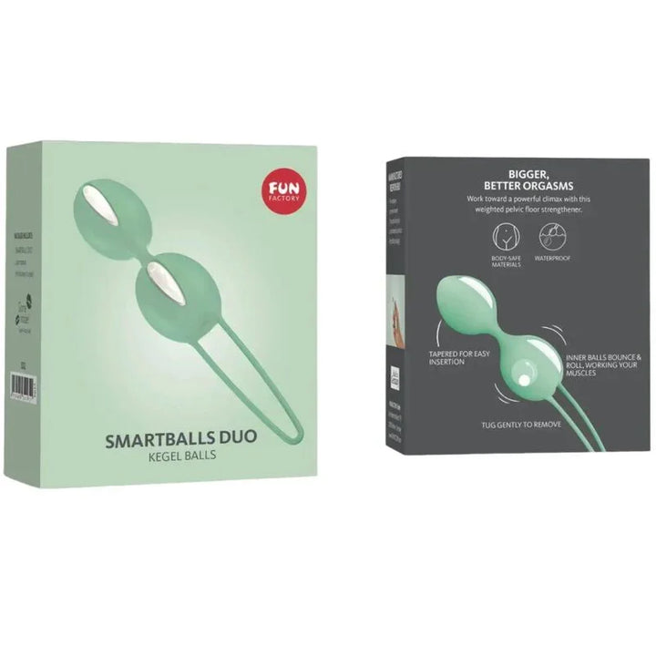 FUN FACTORY - SMARTBALLS DUO BOLAS PELVICAS BLANCO / VERDE PISTACHO - Nuvica