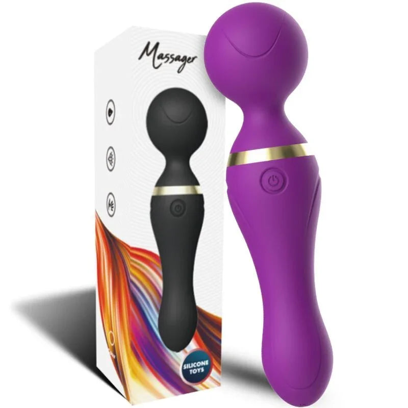 ARMONY - FREEZA MASAJEADOR & VIBRADOR CABEZA FLEXIBLE VIOLETA - Nuvica