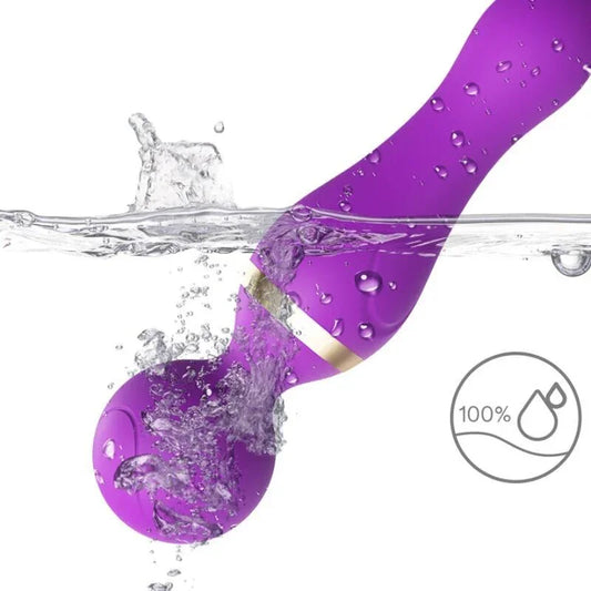 ARMONY - FREEZA MASAJEADOR & VIBRADOR CABEZA FLEXIBLE VIOLETA - Nuvica