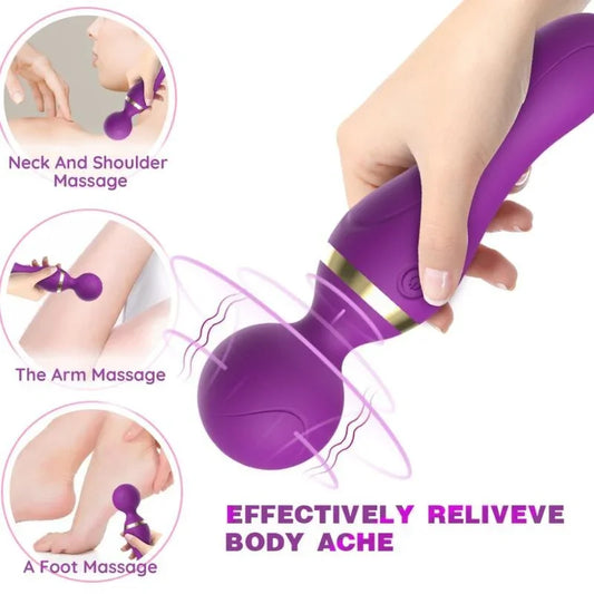 ARMONY - FREEZA MASAJEADOR & VIBRADOR CABEZA FLEXIBLE VIOLETA - Nuvica