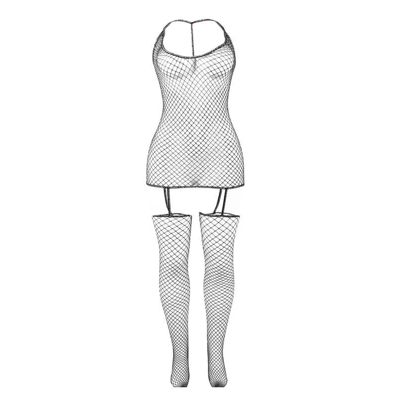 SUBBLIME - 951955 BODYSTOCKING DE REJILLA BRILLANTE TALLA ÚNICA - Nuvica