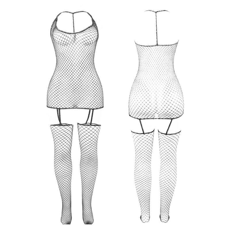 SUBBLIME - 951955 BODYSTOCKING DE REJILLA BRILLANTE TALLA ÚNICA - Nuvica