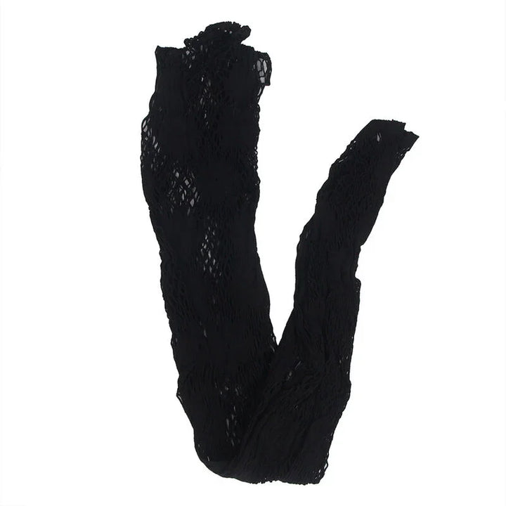 SUBBLIME - 952129 BODYSTOCKING DE REJILLA CON DISEÑO DE VESTIDO Y DETALLES FLORALES NEGRO TALLA ÚNICA - Nuvica