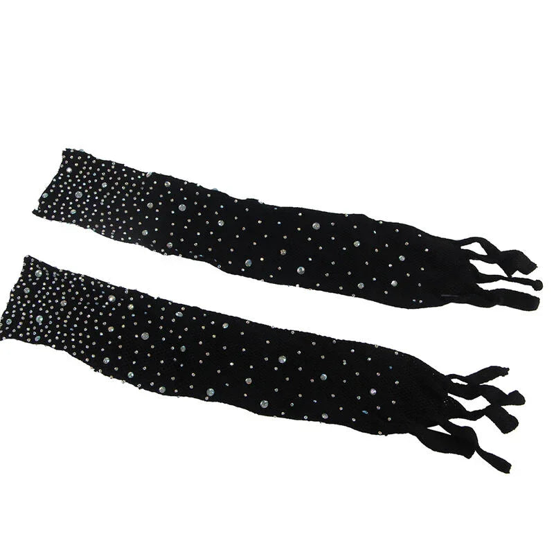 SUBBLIME - 952174 BODYSTOCKING DE REJILLA CON GUANTES Y DIAMANTES NEGRO TALLA ÚNICA - Nuvica