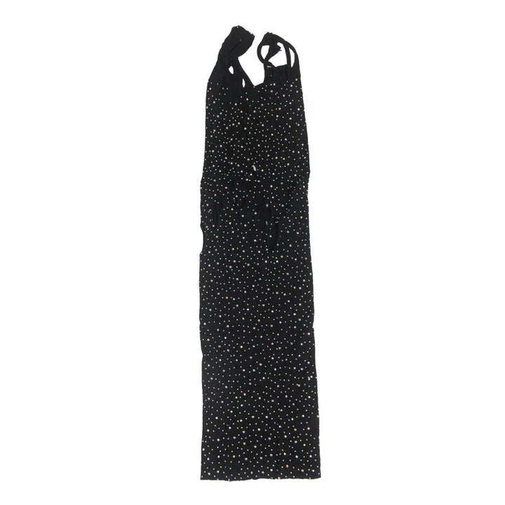 SUBBLIME - 952198 VESTIDO DE REJILLA CON DIAMANTES BRILLANTES NEGRO TALLA ÚNICA - Nuvica