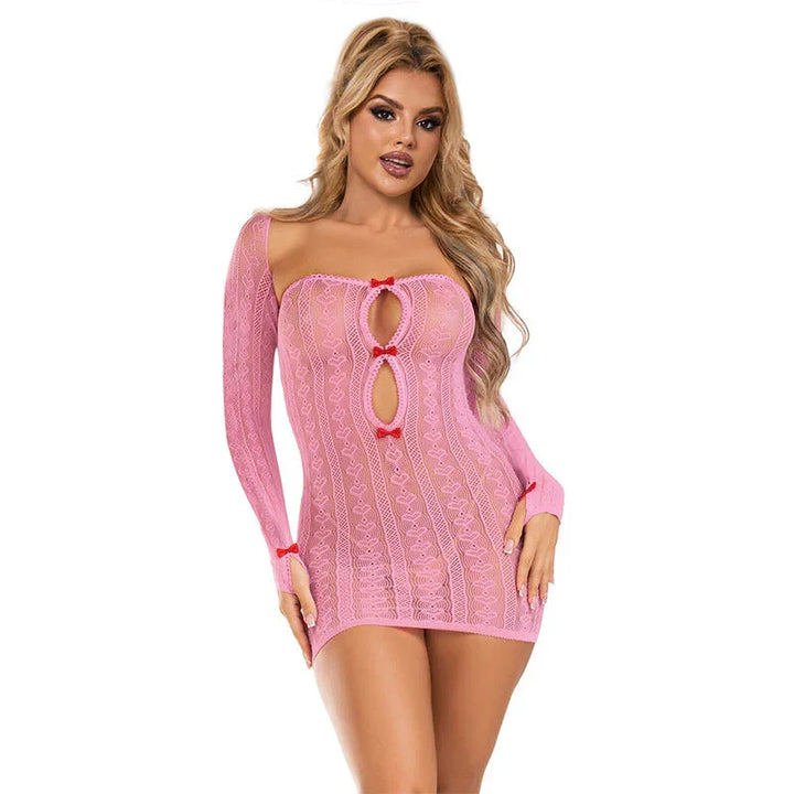 SUBBLIME - 952471 VESTIDO DE REJILLA ROSA TALLA ÚNICA - Nuvica