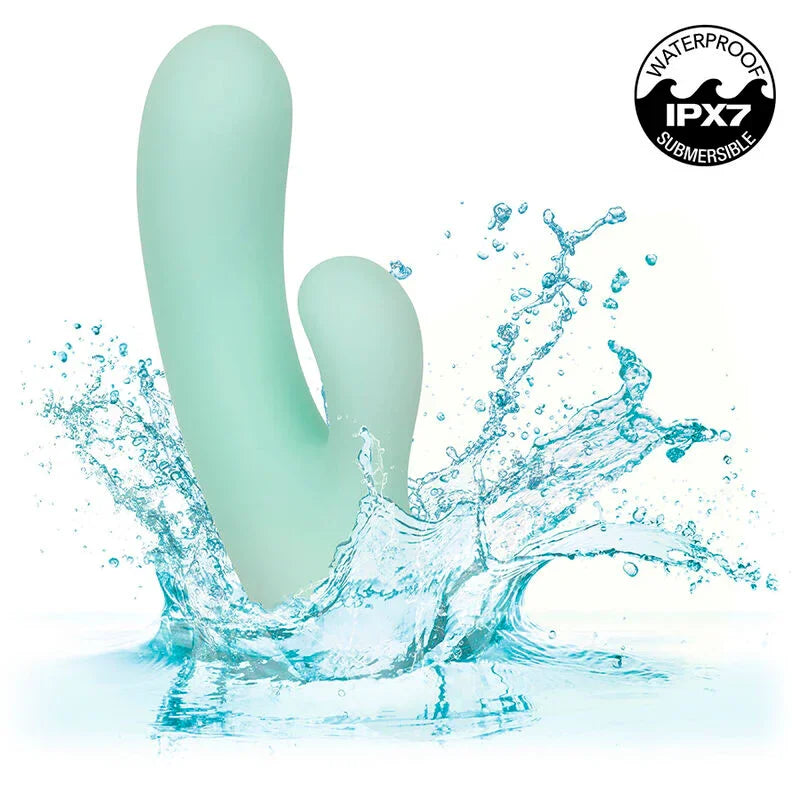 CALEXOTICS - PACIFICA FIJI VIBRADOR Y ESTIMULADOR PUNTO G 10 VIBRACIONES AQUA - Nuvica