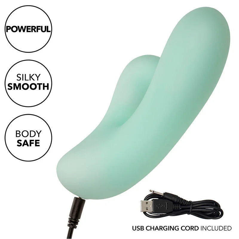 CALEXOTICS - PACIFICA FIJI VIBRADOR Y ESTIMULADOR PUNTO G 10 VIBRACIONES AQUA - Nuvica