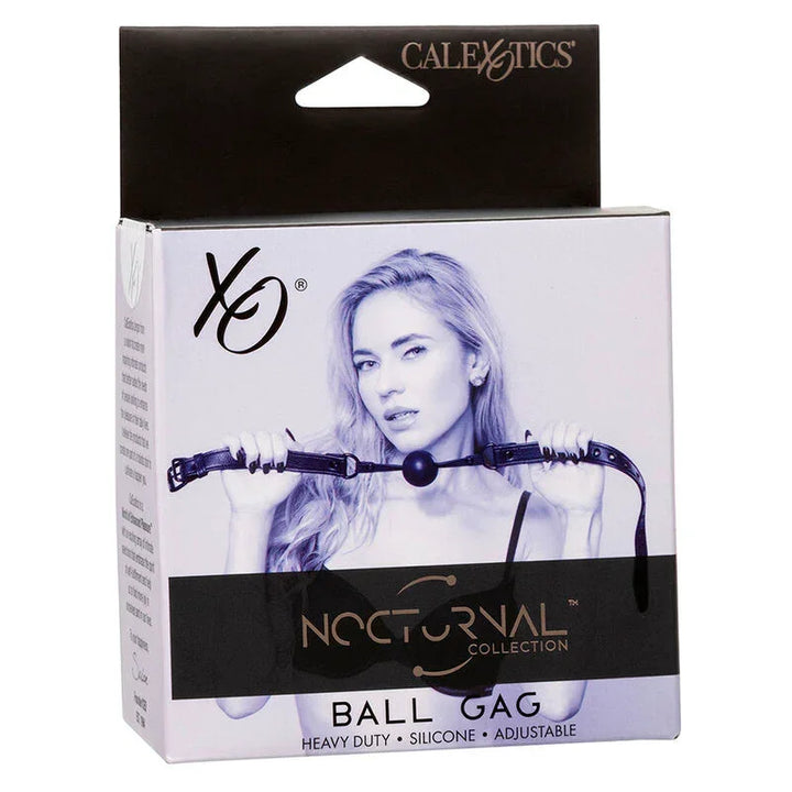 CALEXOTICS - NOCTURNAL MORDAZA DE BOLA SILICONA NEGRO - Nuvica