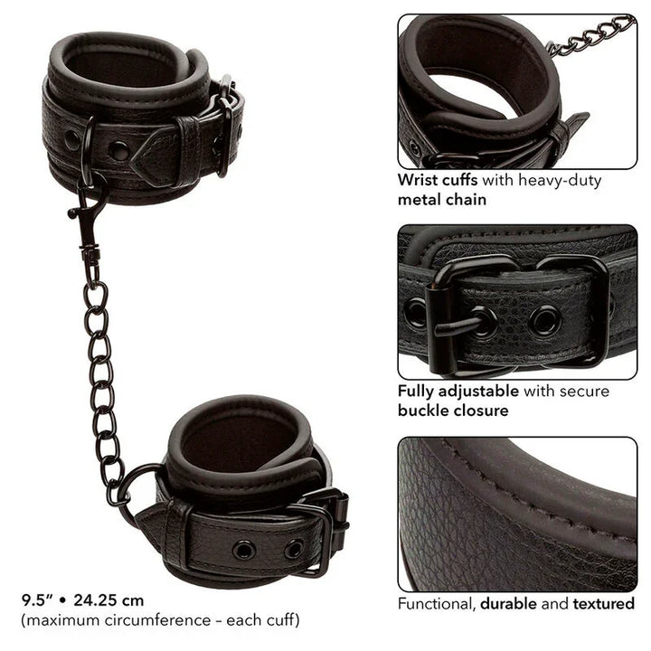 CALEXOTICS - NOCTURNAL ESPOSAS CUERO AJUSTABLE NEGRO - Nuvica