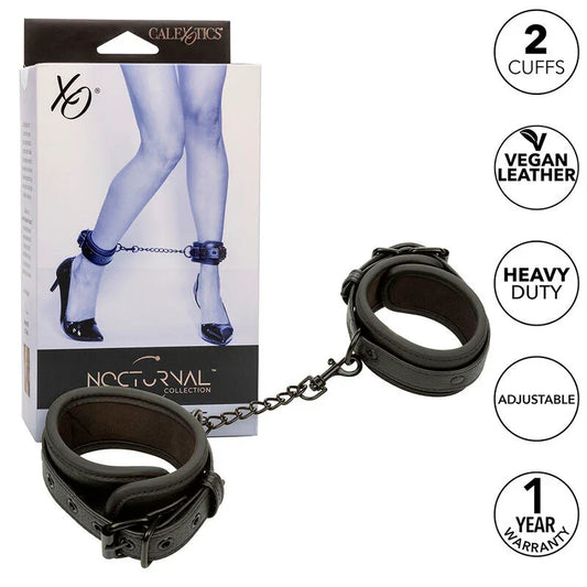 CALEXOTICS - NOCTURNAL ESPOSAS DE TOBILLO CUERO AJUSTABLE NEGRO - Nuvica