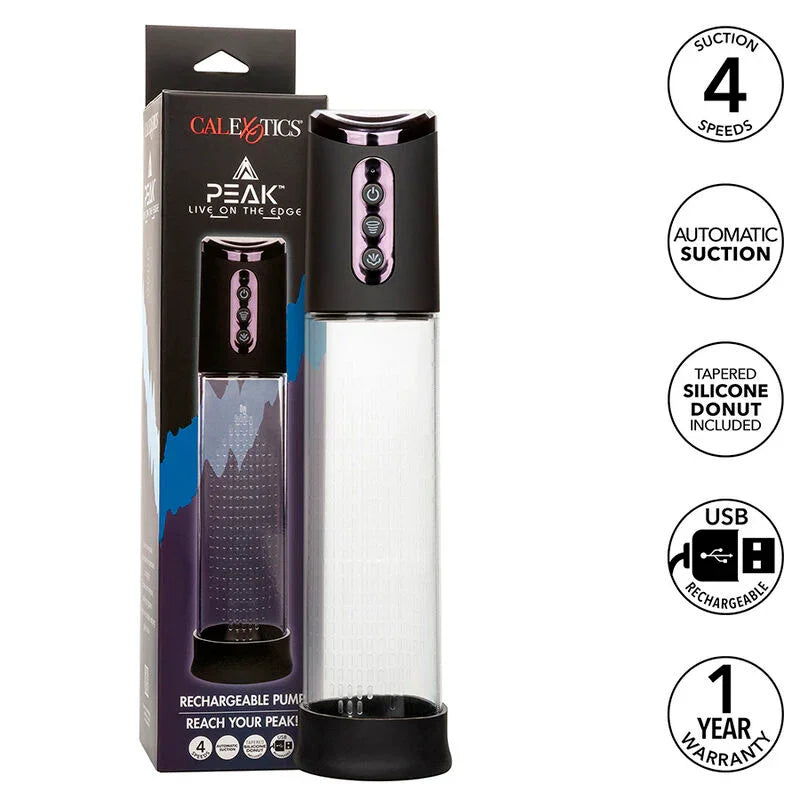 CALEXOTICS - PEAK BOMBA ONDAS ESTIMULADORASA 4 VELOCIDADES NEGRO - Nuvica