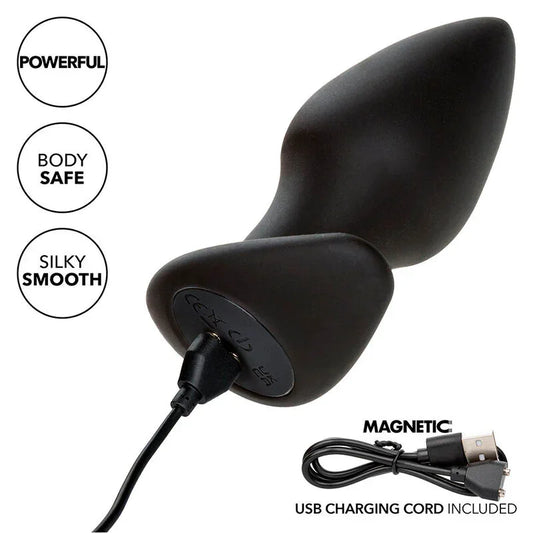 CALEXOTICS - ROCK BOTTOM PERFECT PLUG ANAL 10 VIBRACIONES SILICONA NEGRO - Nuvica