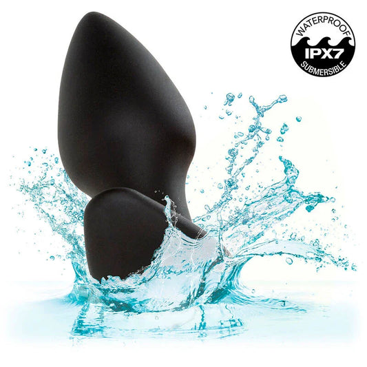 CALEXOTICS - ROCK BOTTOM PERFECT PLUG ANAL 10 VIBRACIONES SILICONA NEGRO - Nuvica