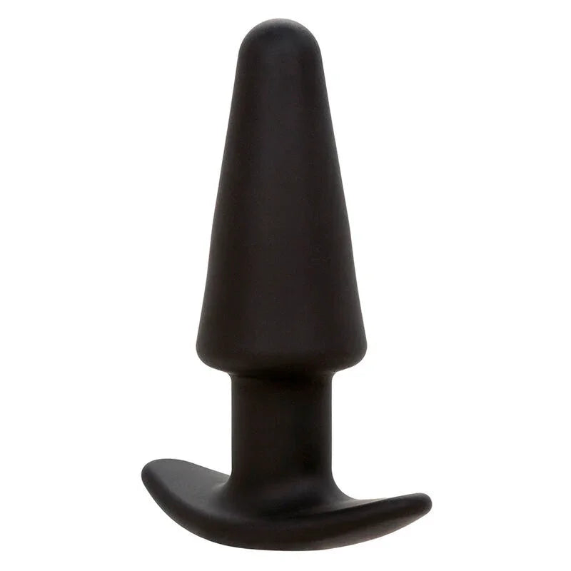 CALEXOTICS - ROCK BOTTOM PLUG ANAL CÓNICO 10 VIBRACIONES SILICONA NEGRO - Nuvica