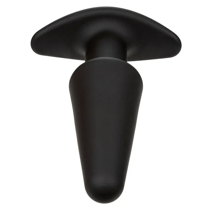 CALEXOTICS - ROCK BOTTOM PLUG ANAL CÓNICO 10 VIBRACIONES SILICONA NEGRO - Nuvica