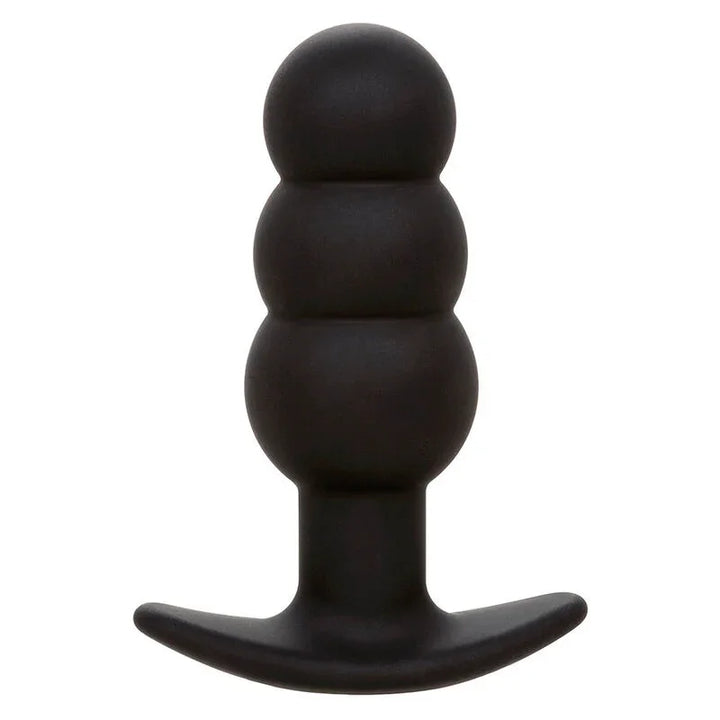 CALEXOTICS - ROCK BOTTOM PLUG ANAL CON CUENTAS 10 VIBRACIONES SILICONA NEGRO - Nuvica