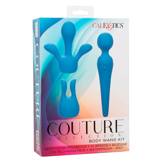 CALEXOTICS - COUTURE KIT VIBRADOR WAND 10 VIBRACIONES AZUL - Nuvica