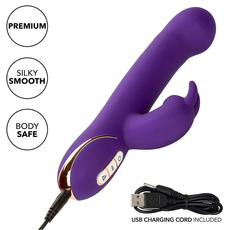 CALEXOTICS - JACK VIBRADOR RABBIT Y ESTIMULADOR 7 NIVELES DE VIBRACIÓN Y ONDAS ESTIMULADORAS AZUL - Nuvica