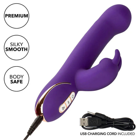 CALEXOTICS - JACK VIBRADOR RABBIT Y ESTIMULADOR 7 NIVELES DE VIBRACIÓN Y ONDAS ESTIMULADORAS AZUL - Nuvica