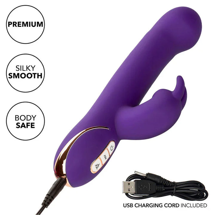 CALEXOTICS - JACK VIBRADOR RABBIT Y ESTIMULADOR 7 NIVELES DE VIBRACIÓN Y ONDAS ESTIMULADORAS AZUL - Nuvica