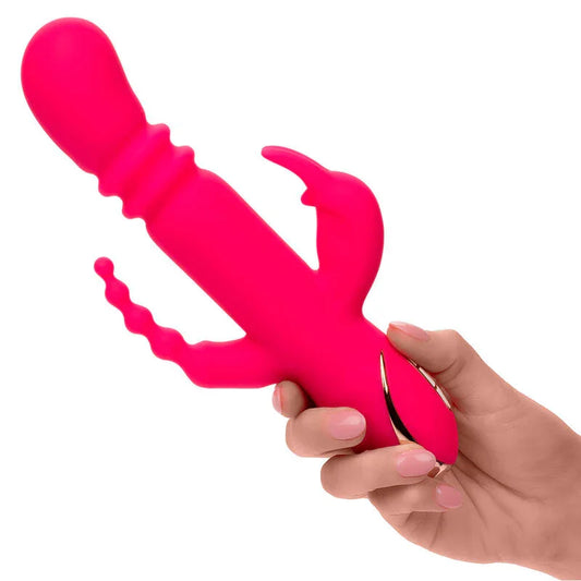 CALEXOTICS - JACK FANTASY TRIPLE VIBRADOR CALENTABLE RABBIT ROSA - Nuvica