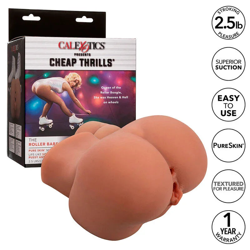 CALEXOTICS - THE ROLLER BABE DOBLE MASTURBADOR REALÍSTICO NATURAL - Nuvica