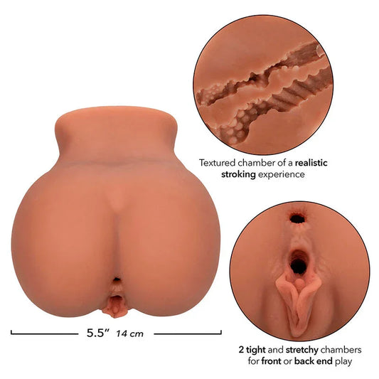 CALEXOTICS - THE ROLLER BABE DOBLE MASTURBADOR REALÍSTICO NATURAL - Nuvica