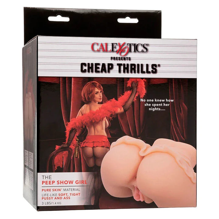 CALEXOTICS - THE PEEP SHOW GIRL DOBLE MASTURBADOR REALÍSTICO NATURAL - Nuvica