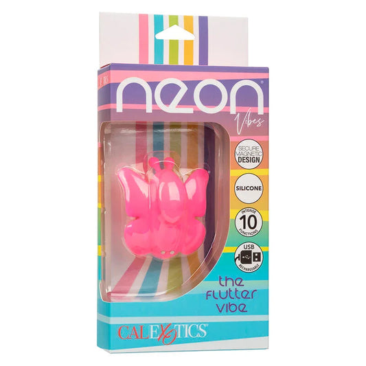 CALEXOTICS - NEON VIBES THE FLUTTER VIBE ESTIMULADOR 10 VIBRACIONES ROSA - Nuvica