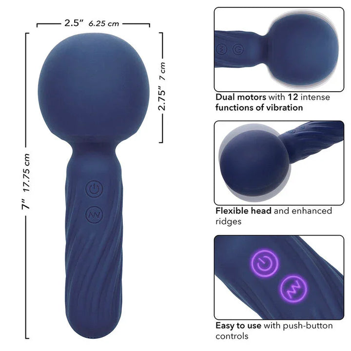 CALEXOTICS - CHARISMA SEDUCTION MASAJEADOR 12 FUNCIONES 17,75 CM X 6,25 CM MORADO - Nuvica